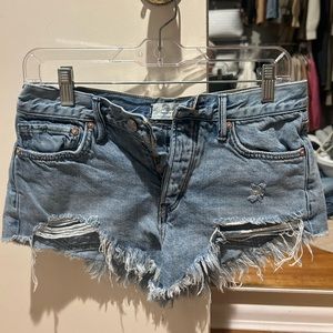 Denim mini shorts